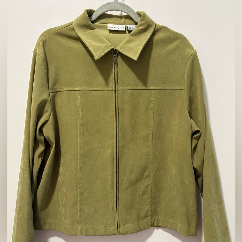 croft & barrow suede women’s jacket - size L - perfect for spring!